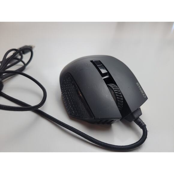 Corsair Scimitar Pro Wired Gaming Mouse Yellow MMO MOBA 12 side buttons - Picture 4 of 8